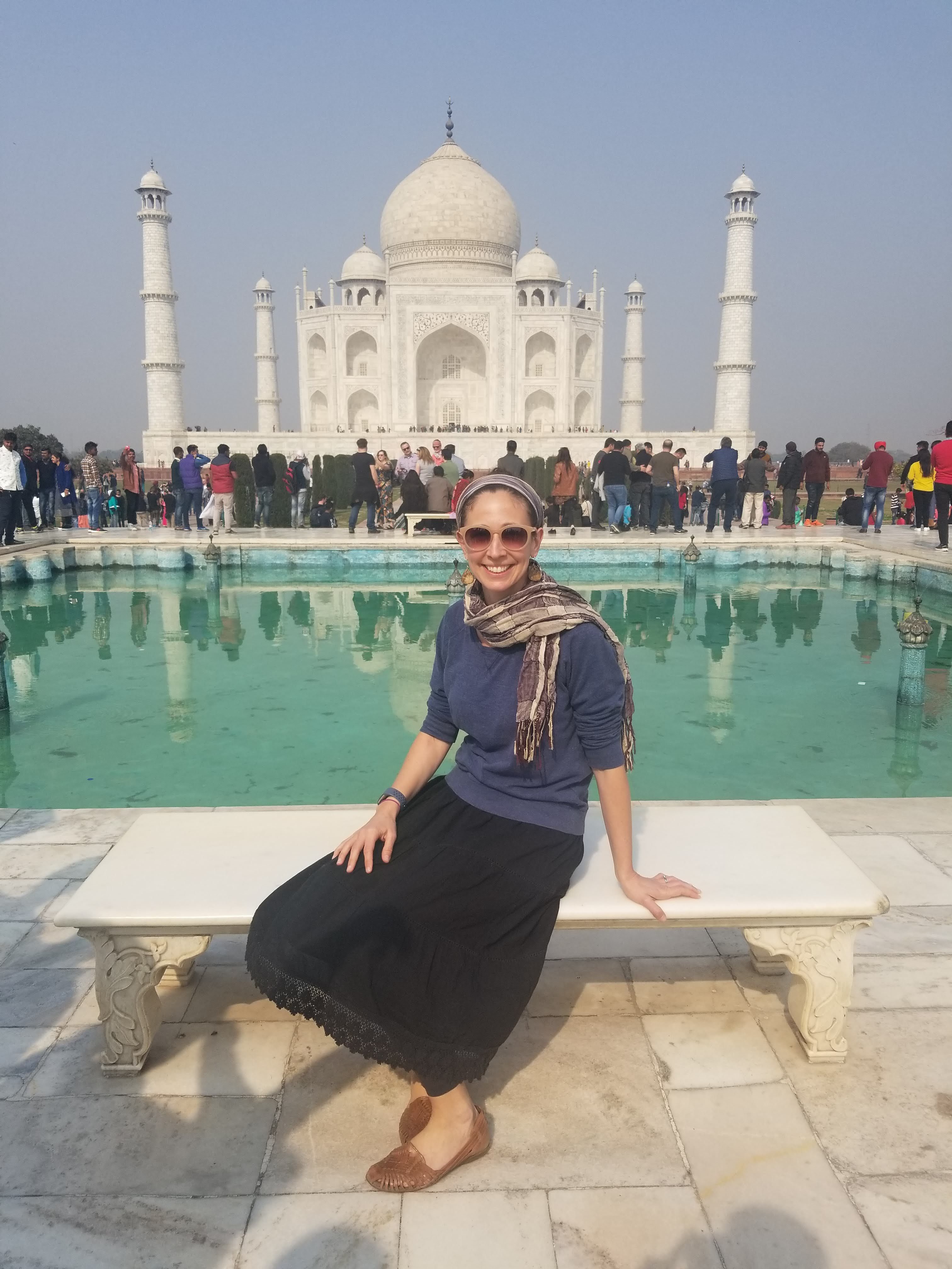 The author visiting the Taj Mahal