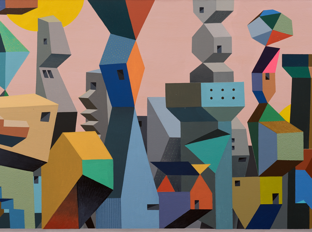 Sameer Kulavoor, The Migrants Have Left, 2020, Acrylic on canvas, 36 x 72 in.
