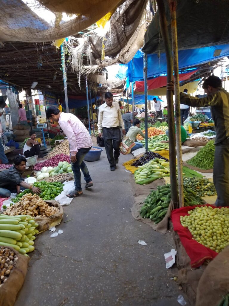 A vegetable market in Jaipur, Rajasthan