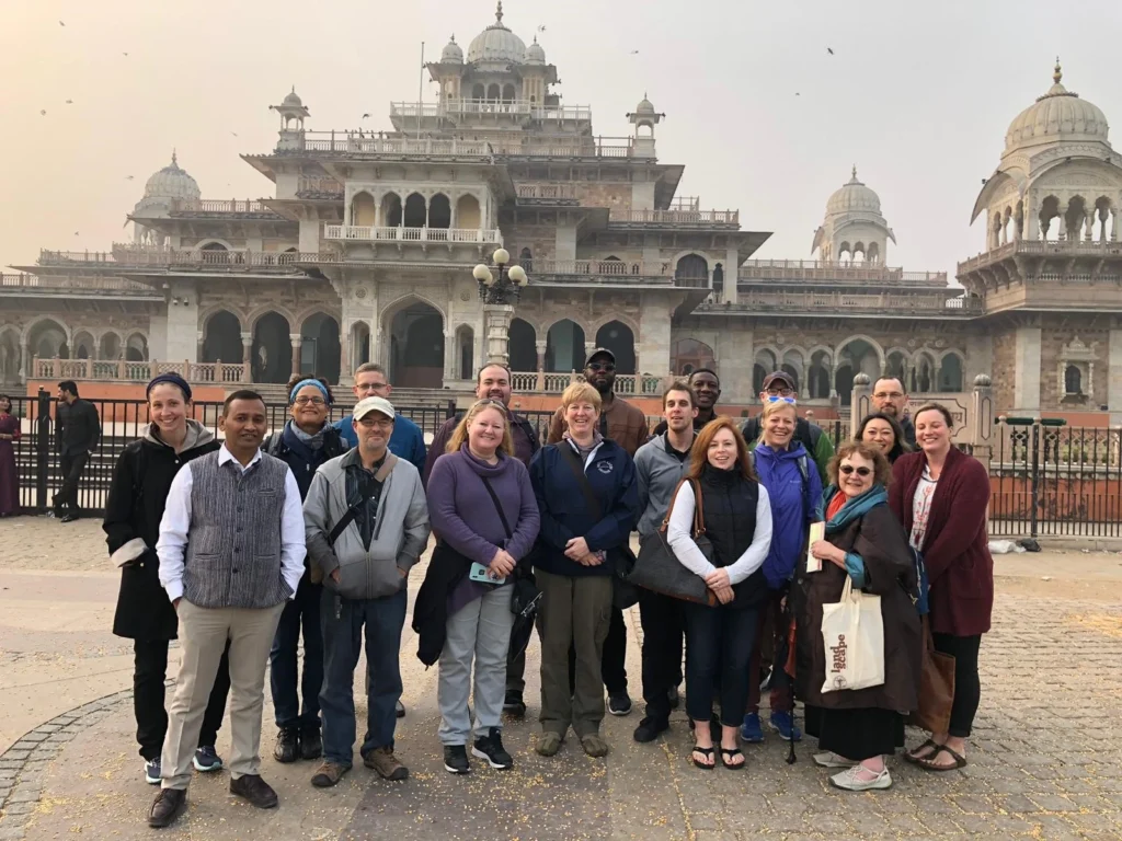 The participants in CAORC’s 2019 faculty development seminar to India.